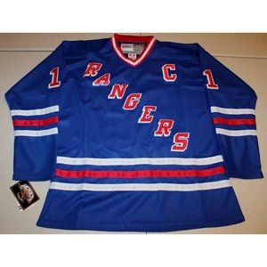 NHL Hockey Vintage New York Rangers Mark Messier Jersey 50 Large CCM Blue NWT